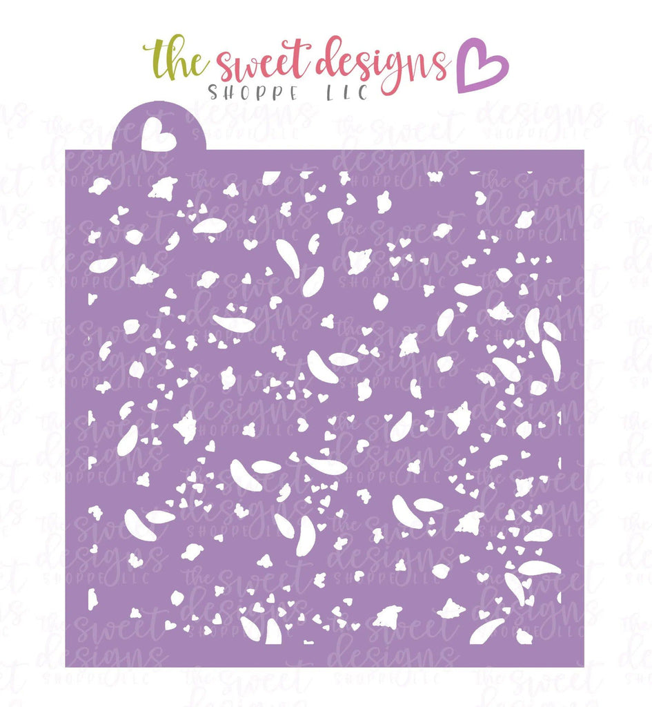 Stencils - Spring Flowers (Set of 2) - Stencils - The Sweet Designs Shoppe - Regular 5-1/2" x 5-1/2" - ALL, Clearance, Easter, Easter / Spring, Flower, Flowers, Heart, Hearts, Leaves and Flowers, pattern, patterns, Promocode, Spring, Stencil, summer, Trees Leaves and Flowers, Woodlands Leaves and Flowers