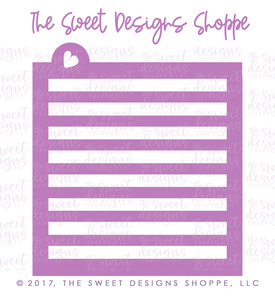 Stencils - Stripes #2 Stencil - (8.5mm On & 7.5mm Off Wide Stripes) - The Sweet Designs Shoppe - TSDS - - ALL,Basic Shapes,lines,patterns,Promocode,Stencil,stripes