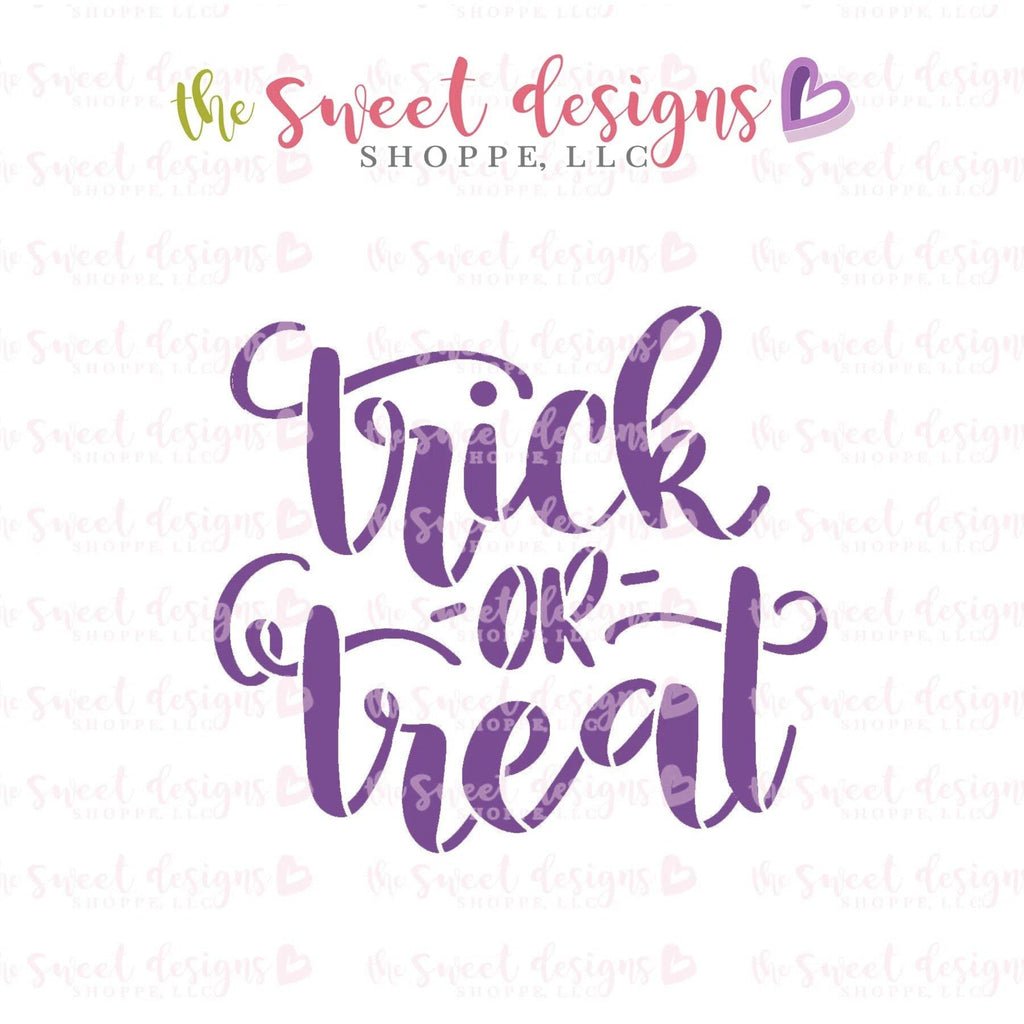 Stencils - Trick or Treat #1 Stencil - The Sweet Designs Shoppe - TSDS - - ALL,halloween,lettering,PLAQUES HANDLETTERING,Promocode,Stencil