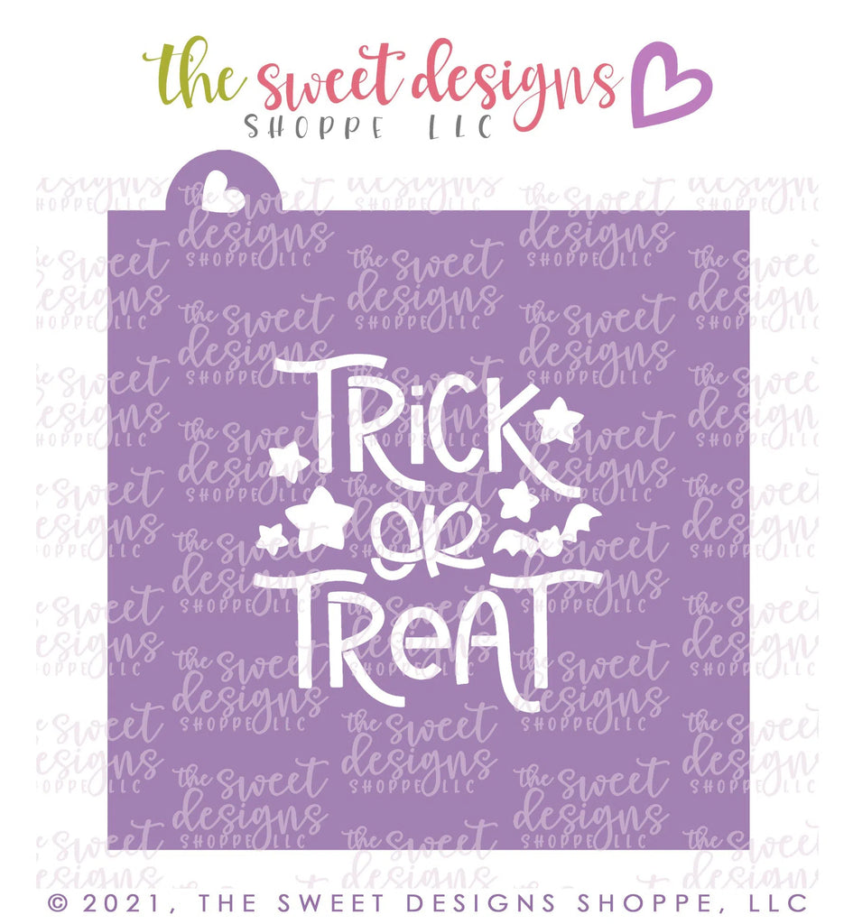 Stencils - Trick or Treat 2021 - Stencil - Sweet Designs Shoppe - Regular - ALL, halloween, lettering, PLAQUES HANDLETTERING, Promocode, Stencil