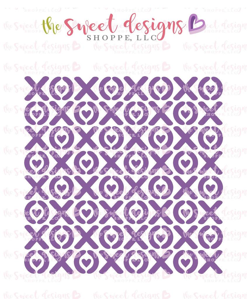 Stencils - XO XO Stencil - Sweet Designs Shoppe - Regular 5-1/2" x 5-1/2 - ALL, Basic Shapes, Clearance, Hugs and Kisses, pattern, Promocode, Stencil, Valentines, XO XO, XOXO
