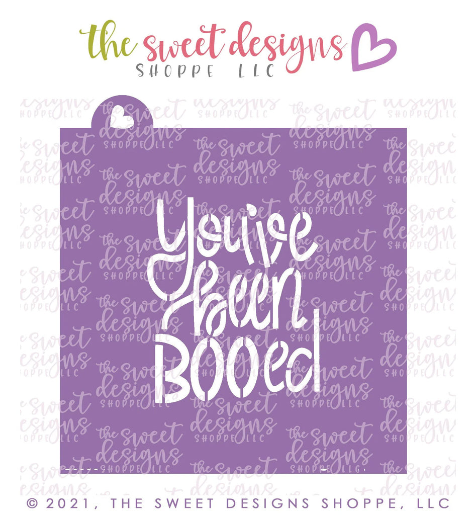 Stencils - You've been BOOed - Stencil - Sweet Designs Shoppe - Regular - ALL, halloween, lettering, PLAQUES HANDLETTERING, Promocode, Stencil