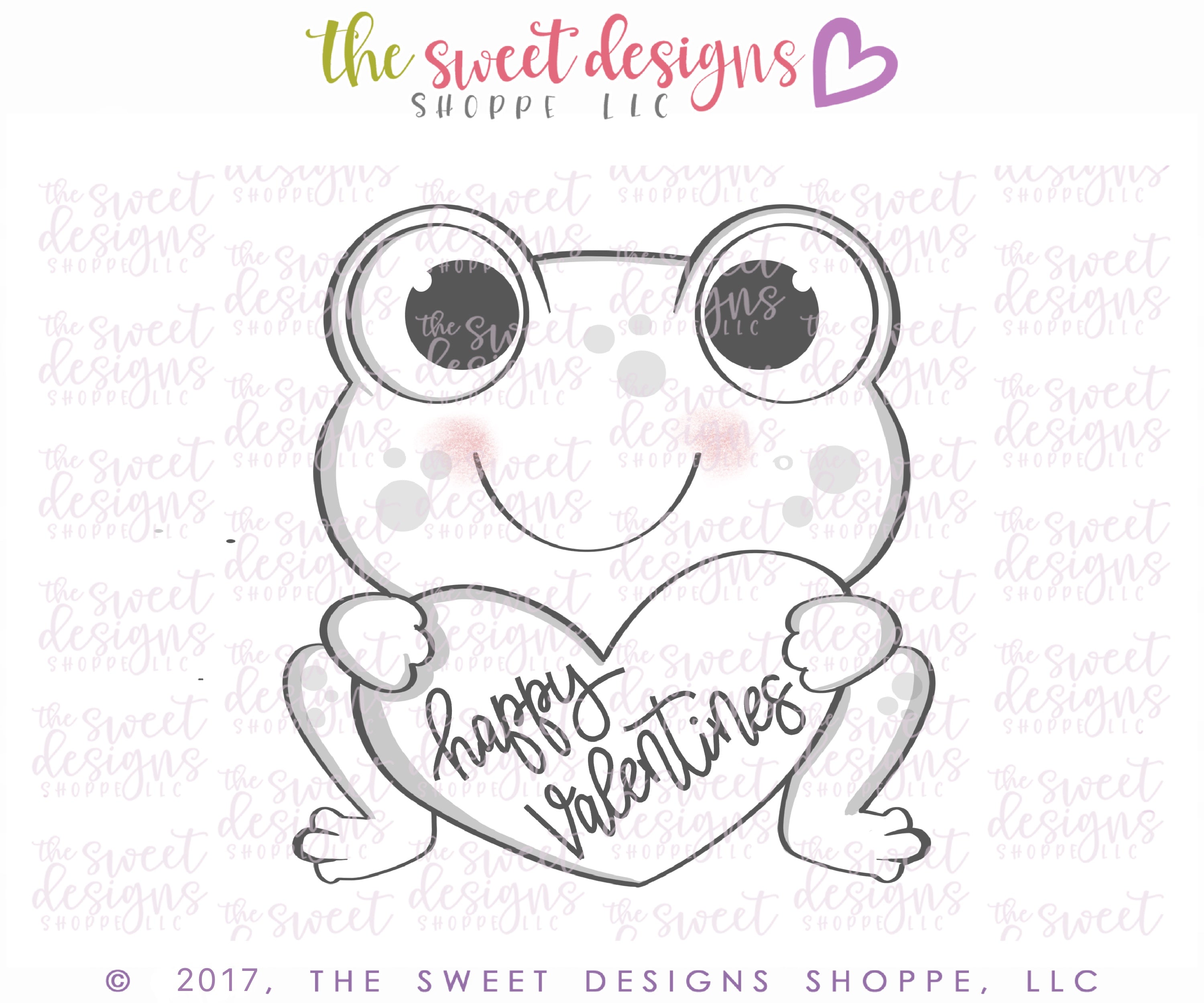 Cute Frog With Heart v2- Cutter – The Sweet Designs Shoppe